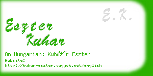 eszter kuhar business card